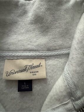 Universal Thread Light Gray Pullover Hoodie - Soft Fleece Interior